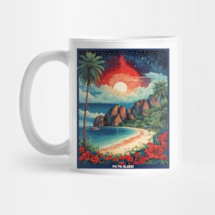 Phi Phi Islands Thailand Vintage Retro Travel Tourism Mug